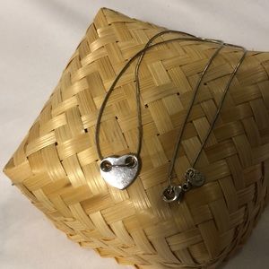 Tiffany & Co. silver threaded heart pendant